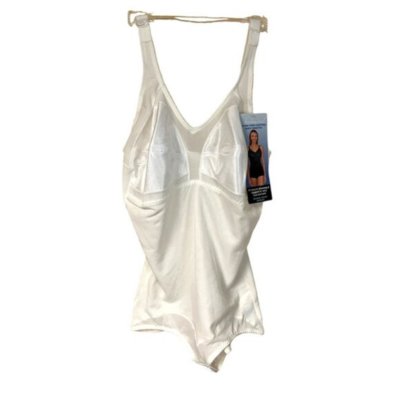 36C Long Tall Torso Shaper Shapewear White Extra Firm Control Compression NEW - Picture 2 of 15